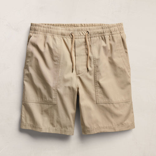 Men's Fine Cotton Twill Patch Pocket Short Light Khaki