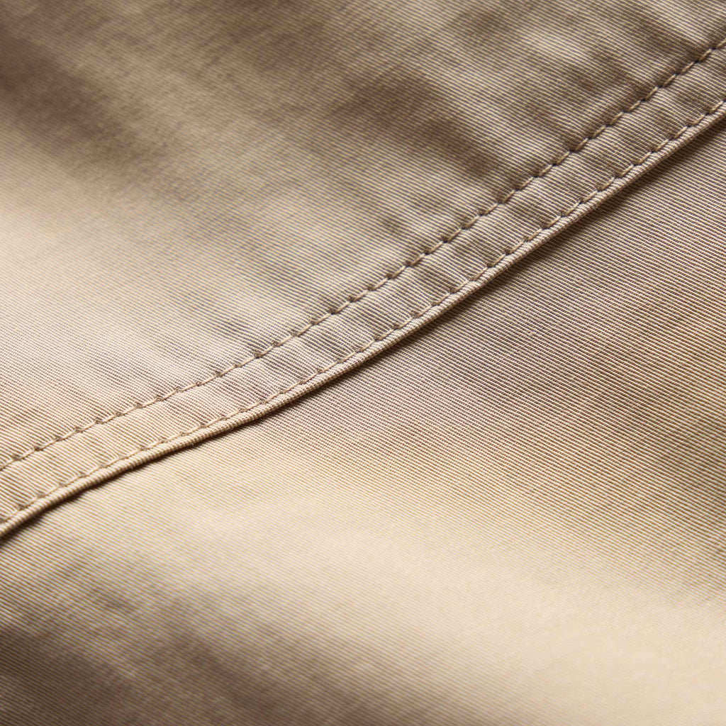 Men's Fine Cotton Twill Patch Pocket Short Light Khaki